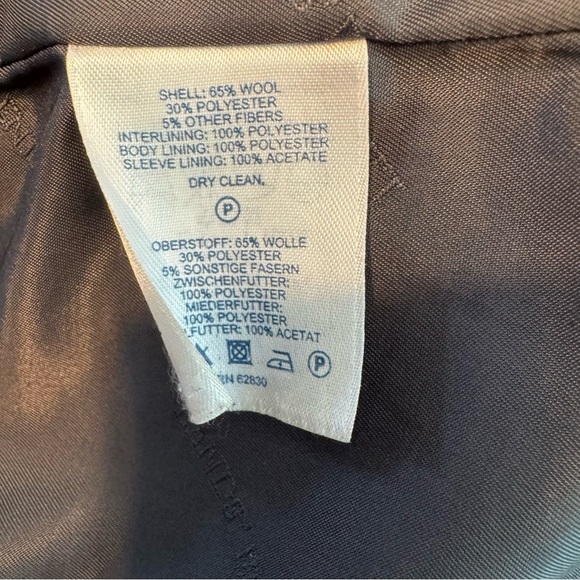 LANDS END Heather Gray Wool Blend Double Breasted Mid Length Peacoat Size 14 - Picture 11 of 11